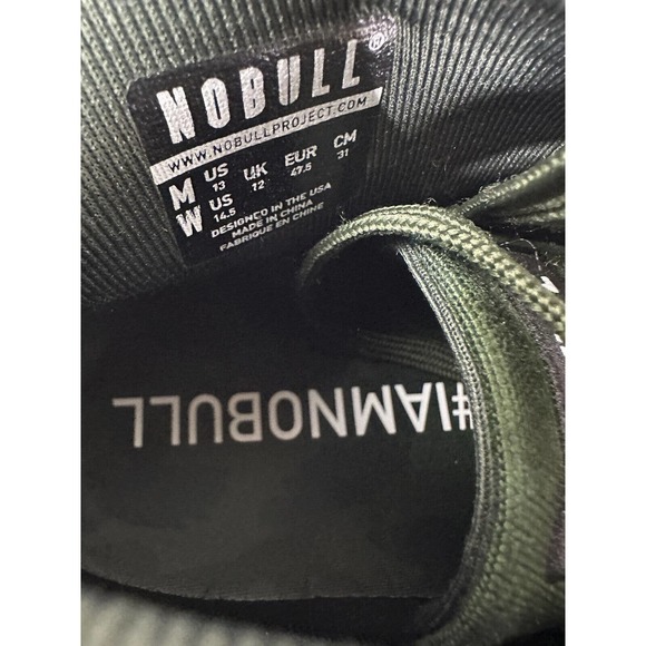 NoBull Forest Camo Canvas Mid Trainer Sneakers Green Shoes Men's 13 Rare HTF - Picture 12 of 15